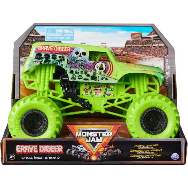 Monster Jam Grave Digger Diecast Car [Green 1/24 Scale]
