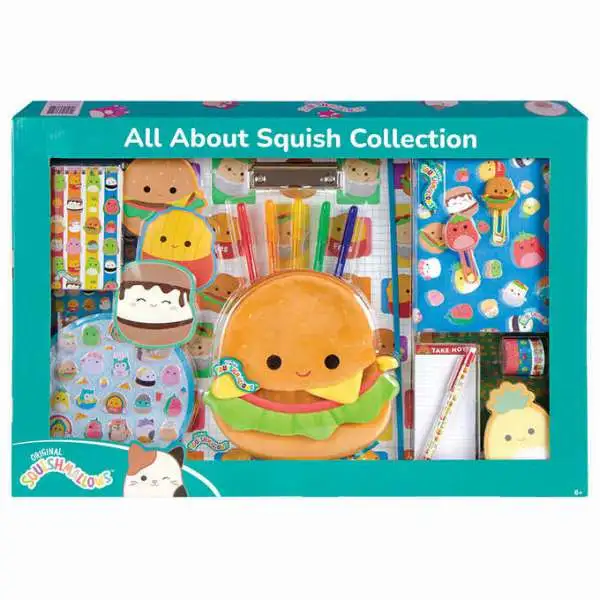 Squishmallows All About Squish Collection Carl the Hamburger Exclusive Stationery Kit