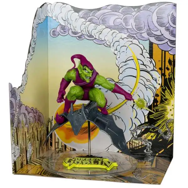 McFarlane Toys Marvel Green Goblin Posed Figure with Scene [Platinum Edition]