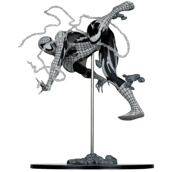 McFarlane Toys Marvel Gold Label Collection Spider-Man Posed Figure with Scene [Amazing Spider-Man #318, Line Art]
