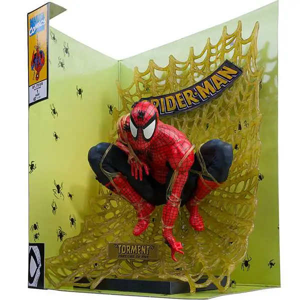 McFarlane Toys Marvel Gold Label Collection Spider-Man Posed Figure with Scene & Comic [Spider-Man #1 Black & Gold Variant]