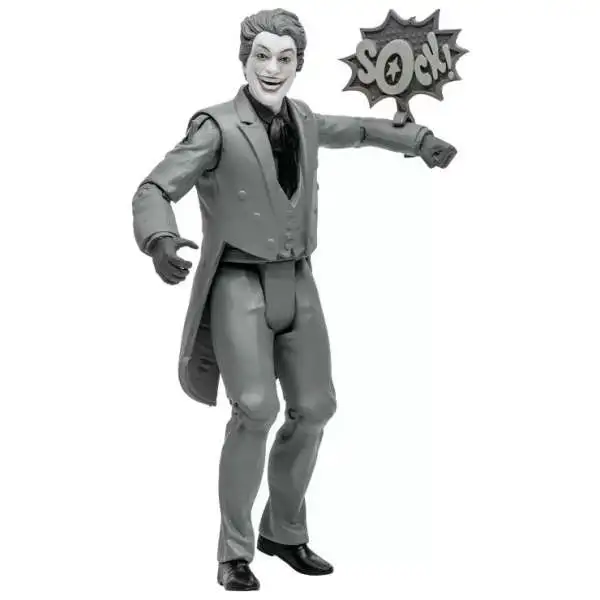 McFarlane Toys DC Batman 1966 Retro Series The Joker Action Figure [Black & White]