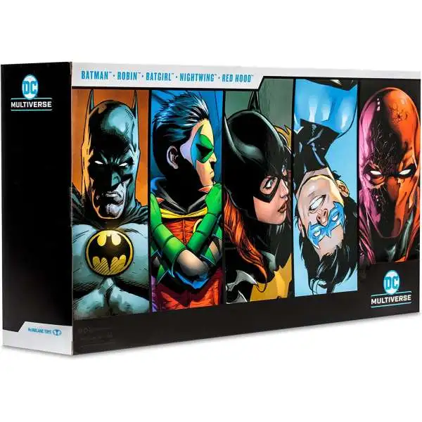 McFarlane Toys DC Multiverse Gold Label Collection Batman, Robin, Batgirl, Nightwing & Red Hood Action Figure [Batman Fam]