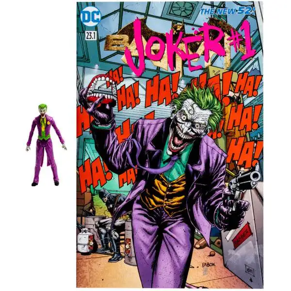 McFarlane Toys DC Page Punchers Joker Action Figure & Comic Book [Rebirth]