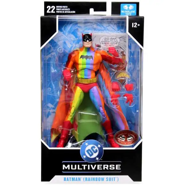 McFarlane Toys DC Multiverse Batman Action Figure [Rainbow Suit, Red Platinum Chase Edition]