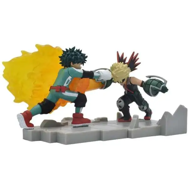 My Hero Academia Mega Craftable Izuku Midoriya vs Katsuki Bakugo Craftable Figure Diorama
