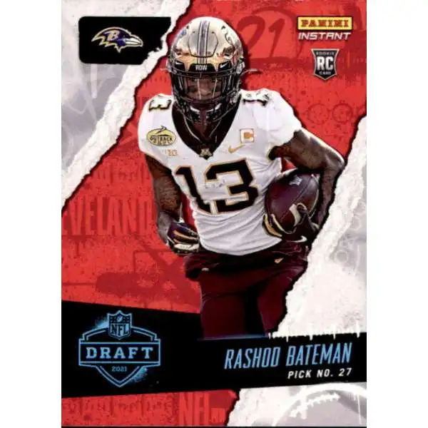 NFL Baltimore Ravens 2021 Instant Draft Night Football Rashod Bateman