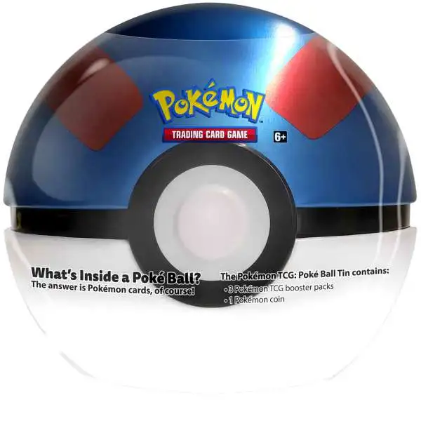 Pokemon 2021 Great Ball Pokeball Tin Set [3 Booster Packs & Coin]