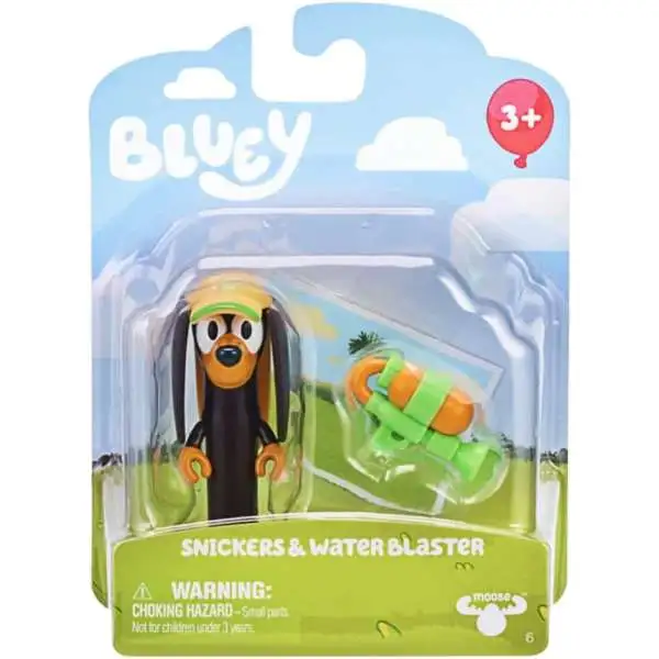 Bluey Snickers & Water Blaster 3-Inch Mini Figure