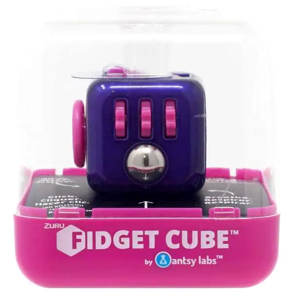 Fidget Cube Antsy Labs – Lot De 2 – Rose – Le Cube Anti-stress Qui Fait Clic, Roule Et Glisse !