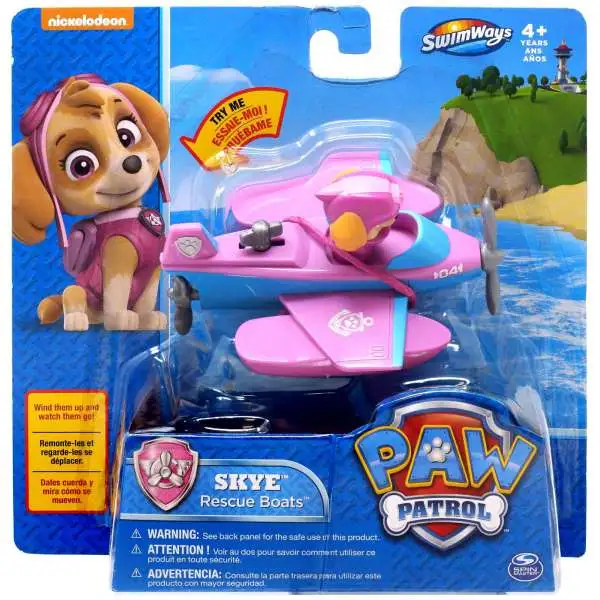 Paw Patrol Swimways Skye Rescue Boat Bath Toy