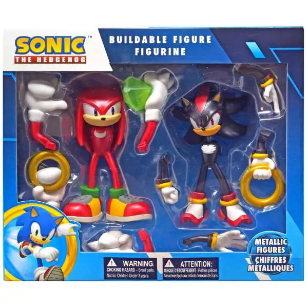 Sonic The Hedgehog Knuckles & Shadow Buildable Figure 2-Pack