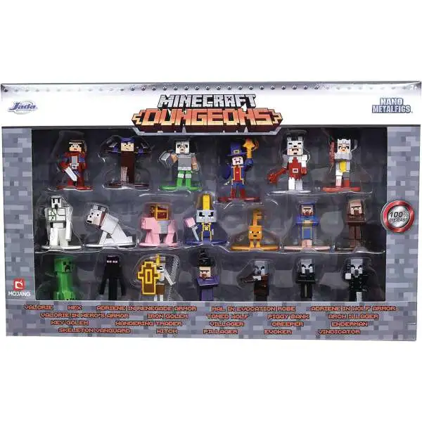 Nano Metalfigs Minecraft 1.65-Inch Diecast Figure 20-Pack [Dungeons #4] (Pre-Order ships February)