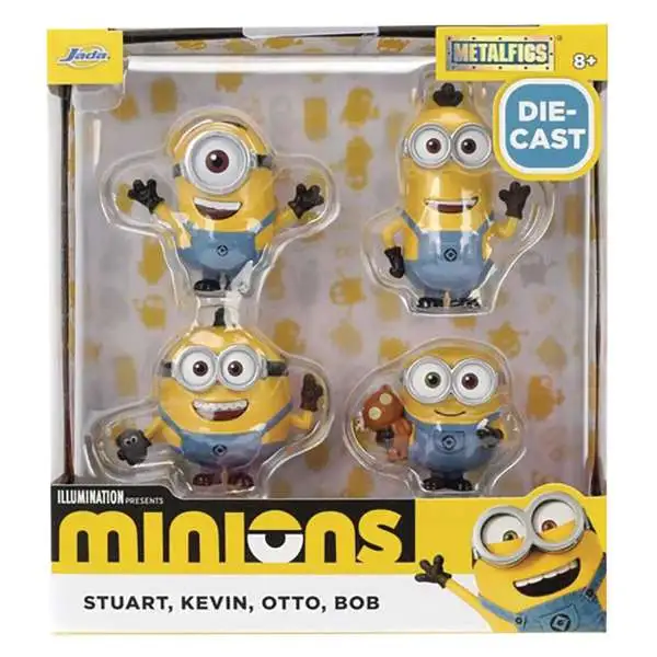 Minions Metalfigs Stuart, Kevin, Otto & Bob 2.5-Inch Diecast Figure 4-Pack (Pre-Order ships January)