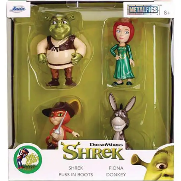 MetalFigs Shrek, Fiona, Puss & Donkey 2.5-Inch Diecast Figure 4-Pack (Pre-Order ships April)
