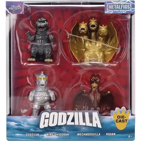 Godzilla x Kong The New Empire MetalFigs Godzilla, Mechagodzilla, Rodan & King Ghidorah 2.5-Inch Diecast Figure 4-Pack (Pre-Order ships March)