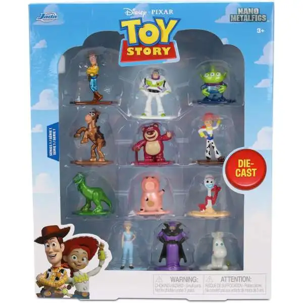 Disney / Pixar Toy Story 5 Metalfigs Series 1 Woody, Buzz Lightyear, Jessie, Rex, Bo Peep, Zurg, Alien, Hamm, Forky, Lotso, Bullseye & Buttercup 1.65-Inch Diecast Figure 12-Pack