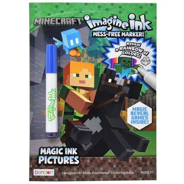 Minecraft Imagine Ink Magic Ink Pictures Activity Book [1 Mess Free Marker & Coloring Book]