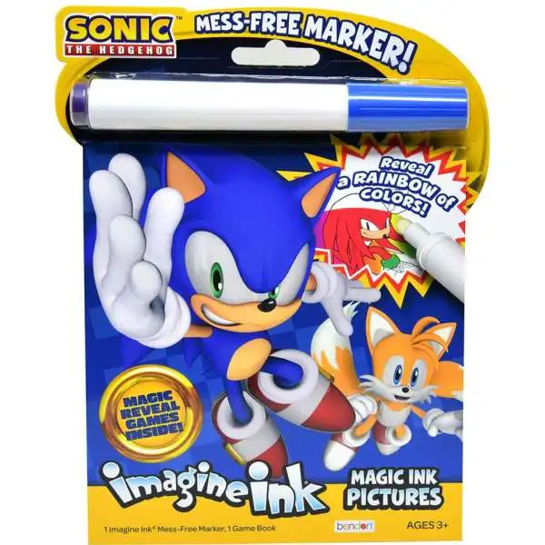 Sonic The Hedgehog Imagine Ink Magic Ink Pictures Activity Book