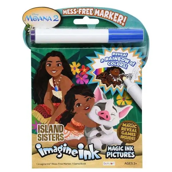 Disney Moana 2 Imagine Ink Magic Ink Pictures Activity Book [Island Sisters]