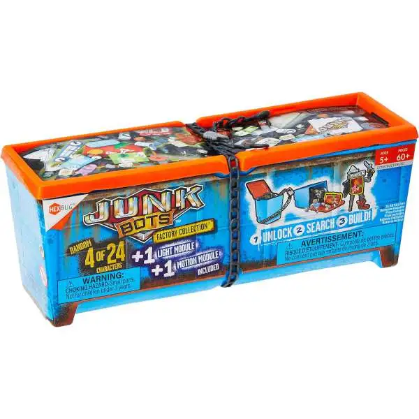 Hexbug Junk Bots Factory Collection Mystery Pack [4 Characters + 1 Light & 1 Motion Module]