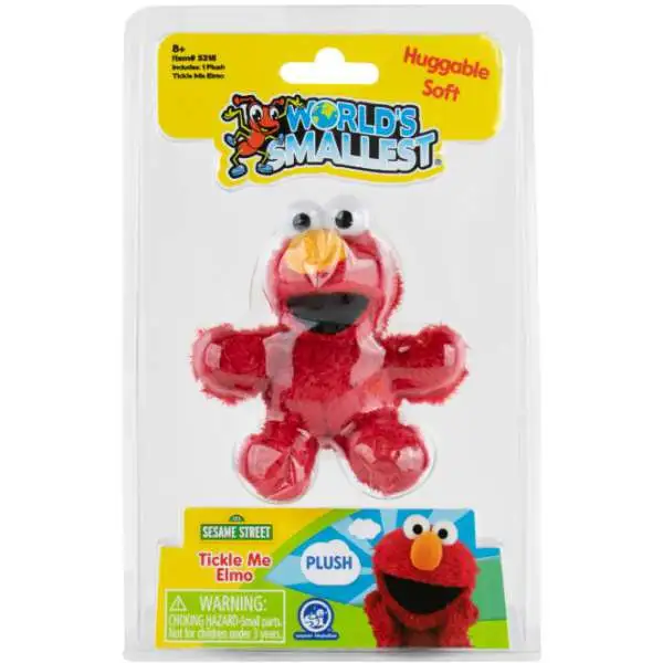 World's Smallest Sesame Street Tickle Me Elmo Plush Figure with Sound