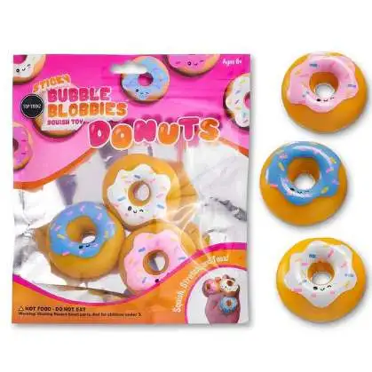 Sticky Bubble Blobbies Donuts Squish Toy 3-Pack [Squeeze Me!]