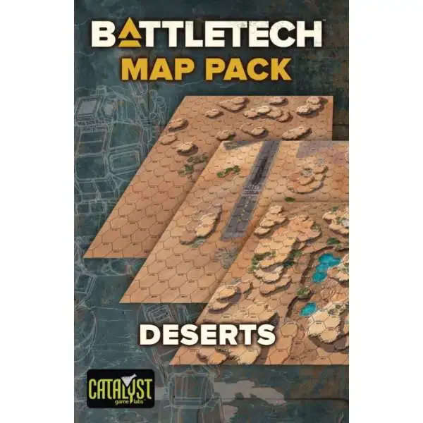 BattleTech Deserts 6 Two-Sided Paper Map Sheets