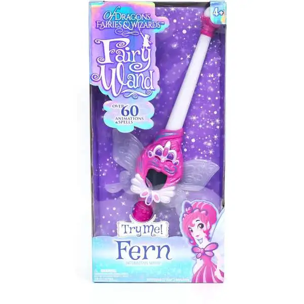 Of Dragons, Fairies & Wizards Fairy Wand Fern Interactive Wand [Pink, 60+ Spells!]