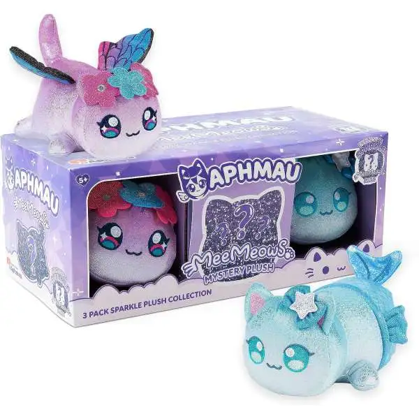 Aphmau MeeMeows Sparkle Collection 6-Inch Plush 3-Pack [Includes 1 MYSTERY Plush]