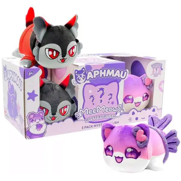 Aphmau MeeMeows Series 2 Sparkle Collection 6-Inch Plush 3-Pack [Includes 1 MYSTERY Plush]