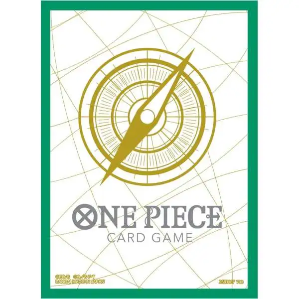 One Piece Trading Card Game Assortment 5 Green & Gold Card Sleeves [70 Count]