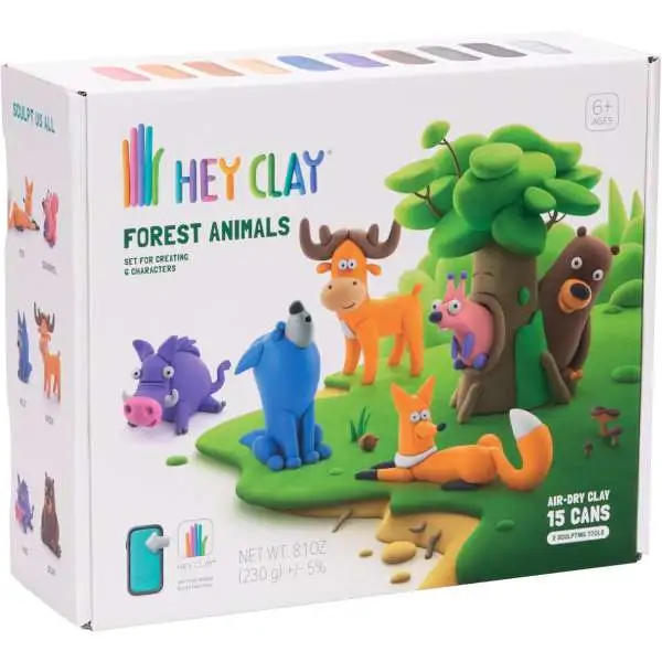 Hey Clay Forest Animals Art Kit