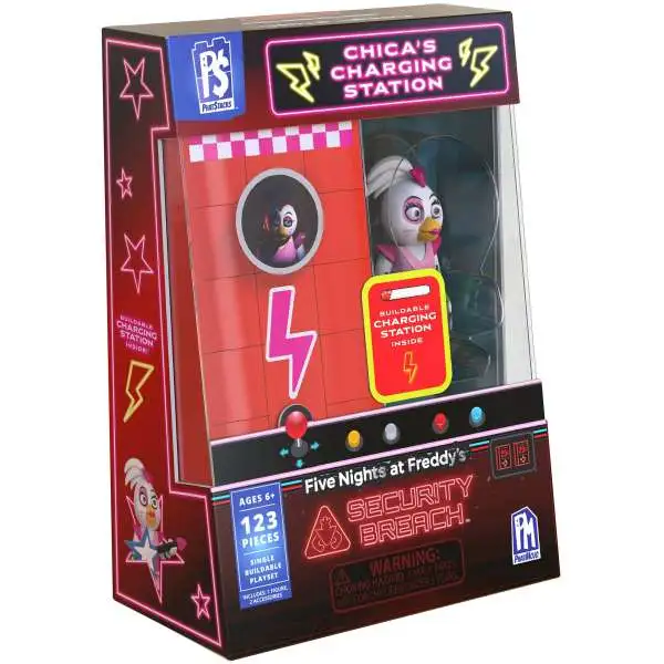 Five Nights at Freddy's Security Breach Phat Stacks Chica's Charging Station Buildable Set