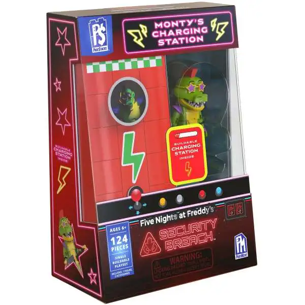 Five Nights at Freddy's Security Breach Phat Stacks Monty's Charging Station Buildable Set