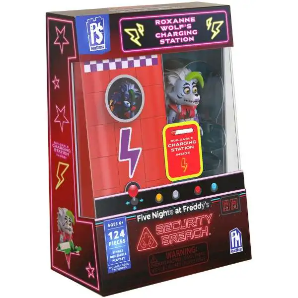 Five Nights at Freddy's Security Breach Phat Stacks Roxanne Wolf's Charging Station Buildable Set