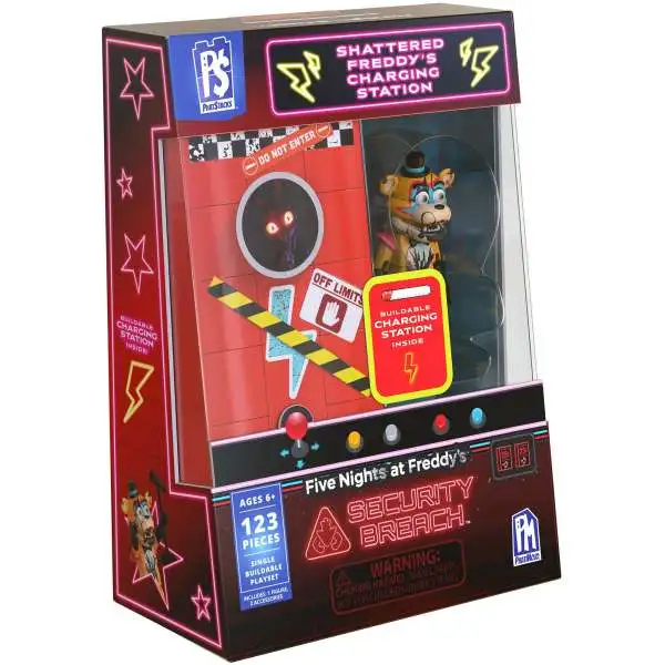 Five Nights at Freddy's Security Breach Phat Stacks Shattered Freddy's Charging Station Buildable Set