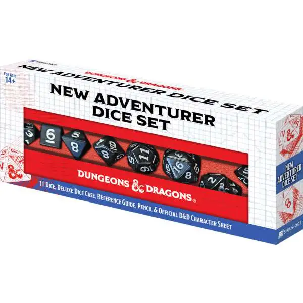 Dungeons & Dragons New Adventurer Dice Set [Black]