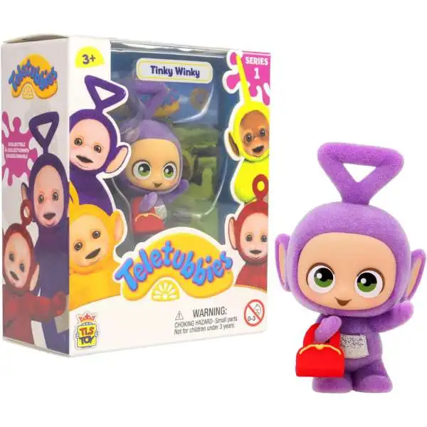Teletubbies CheeBee Cuties Tinky Winky 2.5-Inch Minifigure [Flocked]