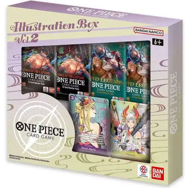 One Piece Trading Card Game Illustration Box Vol. 2 Collection [4 Booster Packs & 2 Promo Cards]