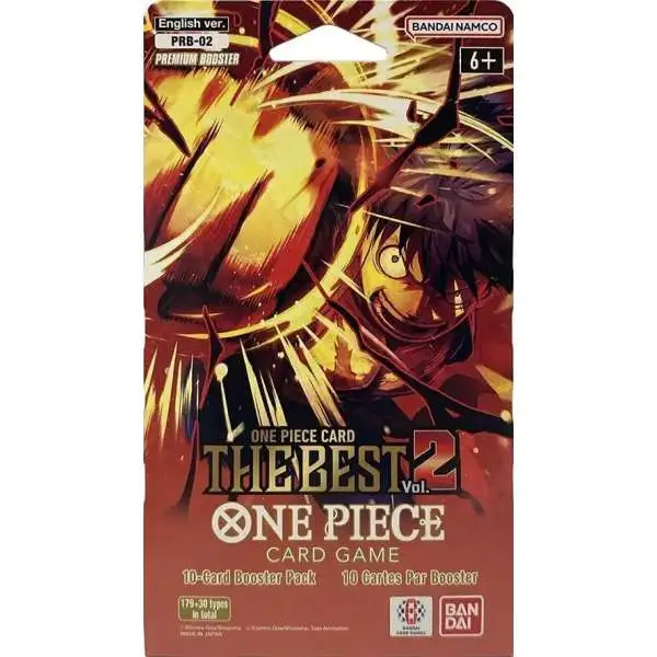 One Piece Trading Card Game The Best Vol. 2 SLEEVED Booster Pack PRB-02 [ENGLISH, 10 Cards]