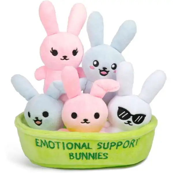 Emotional Support Bunnies 8 Plush Set