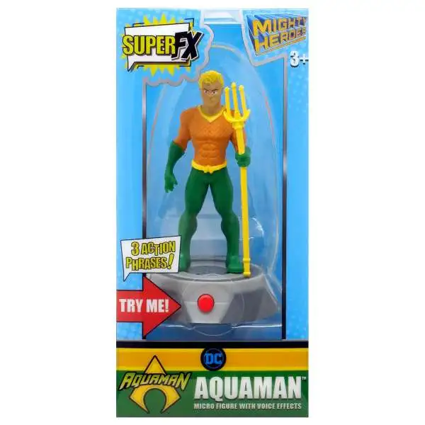 DC Mighty Heroes SuperFX Aquaman 2.5-Inch Micro Figure with Sound