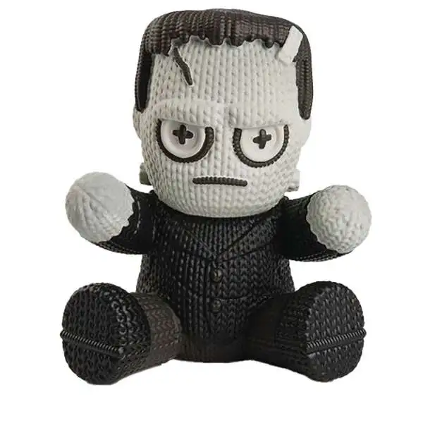 Universal Monsters Handmade by Robots Frankenstein's Monster 6-Inch Knit-Look Vinyl Figure [Black & White, Glow-in-the-Dark] (Pre-Order ships January)