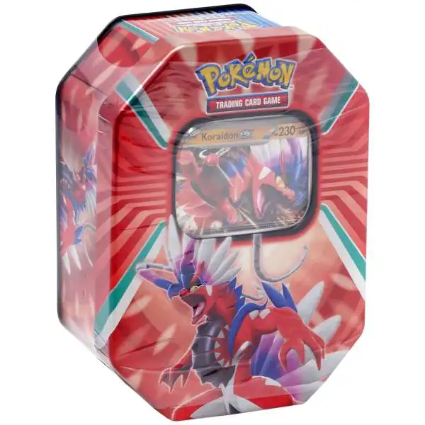Pokemon Trading Card Game Paldea Legends Koraidon ex Tin [4 Booster Packs, 1 Promo Foil Card & More]