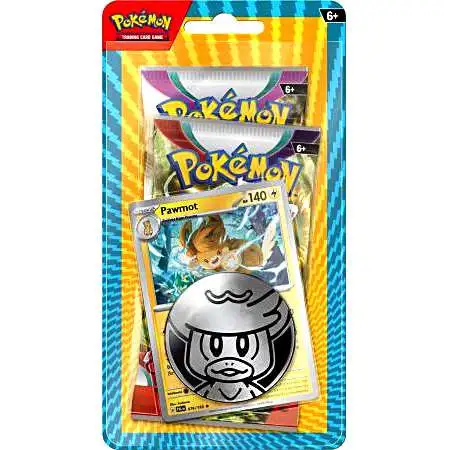 Pokemon Pawmot Checklane BLISTER Pack [2 Booster Packs, Promo Card & Coin]