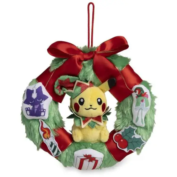 Pokemon Holiday Workshop Pikachu Wreath Ornament Exclusive 6.75-Inch Plush