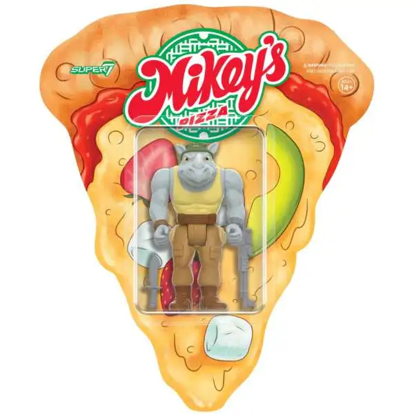 ReAction Teenage Mutant Ninja Turtles Mikey's Pizza Rocksteady Action Figure [Weird Pizza To Go]