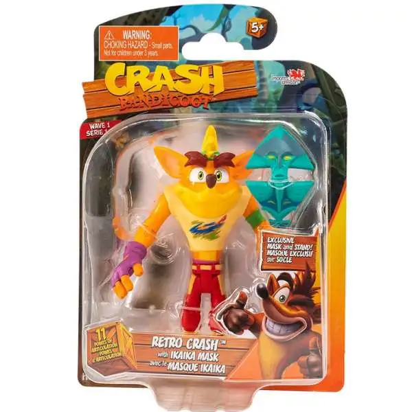 Crash Bandicoot Retro Crash Action Figure [with Ikaika Mask]