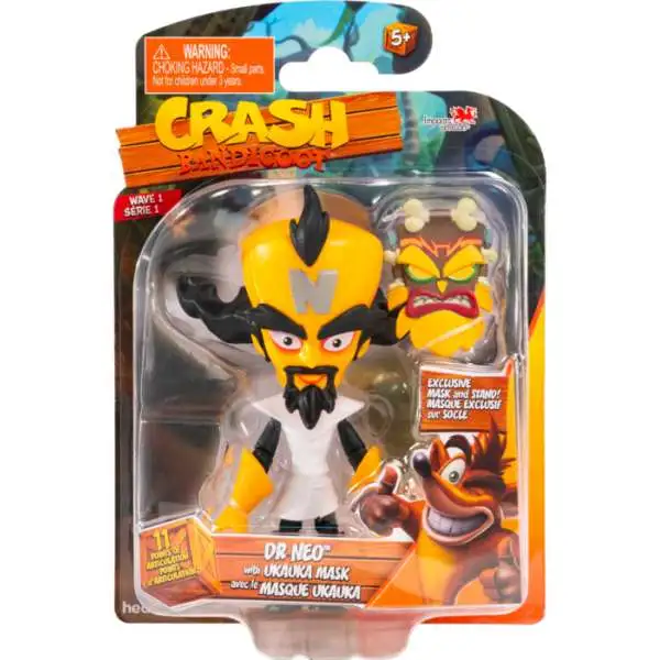 Crash Bandicoot Dr. Neo Action Figure [with Ukauka Mask]